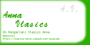 anna vlasics business card